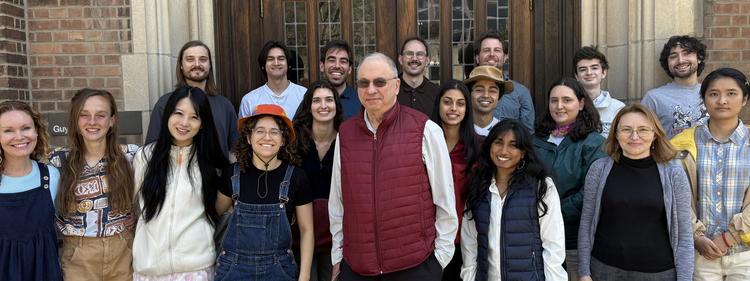 Levin Lab Members outside Guyot Hall